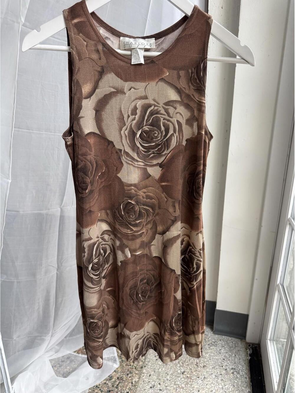Vintage Charlotte Russe Stretch Dress Sz M Made In USA Y2k - Picture 3 of 6